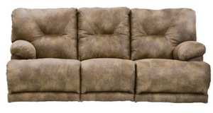 Voyager Brandy Triple Reclining Sofa