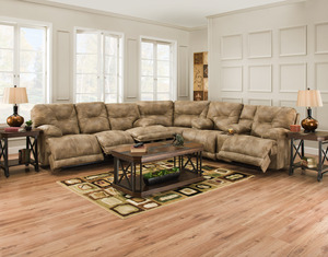 Voyager Brandy Reclining Sectional