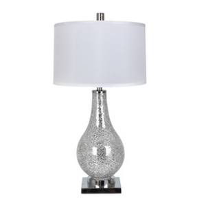 Crackled Glass Table Lamp