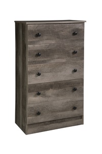 Gray 5-Drawer Chest