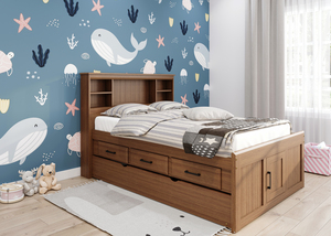Walker Full Bookcase Bed
