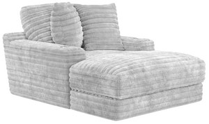 Gray Cuddler Chaise-Quick Ship