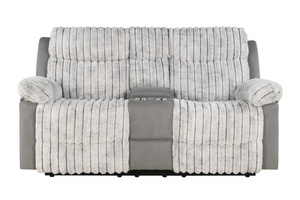 Jast Nickel Reclining Console Loveseat