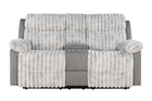 Jast Nickel Reclining Console Loveseat
