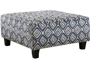 Groovy Navy Ottoman Quick-Ship