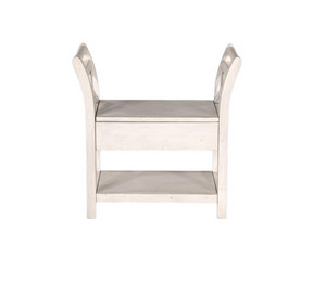 Claxton White Accent Bench w/Storage