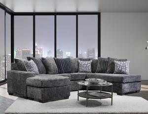 Galactic Charcoal 3 Piece Sectional