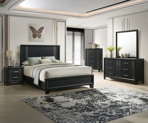 Charlie Black King Bed, Dresser, Mirror