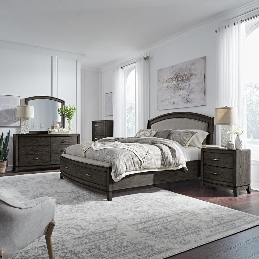 Avalon Queen Bed, Dresser, Mirror